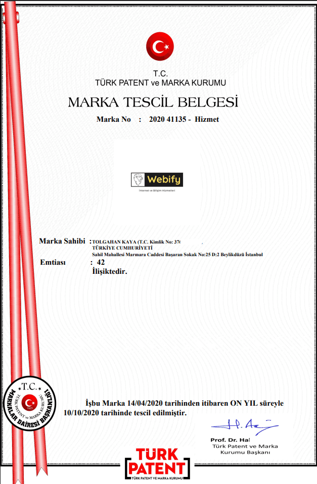 Marka Tescil Belgesi